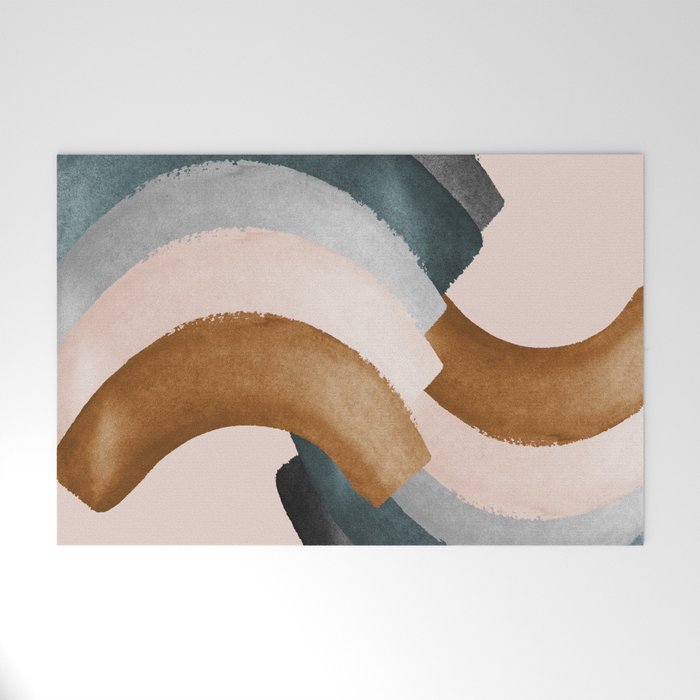 Brushstroke rainbows Welcome Mat Gallery Image 1