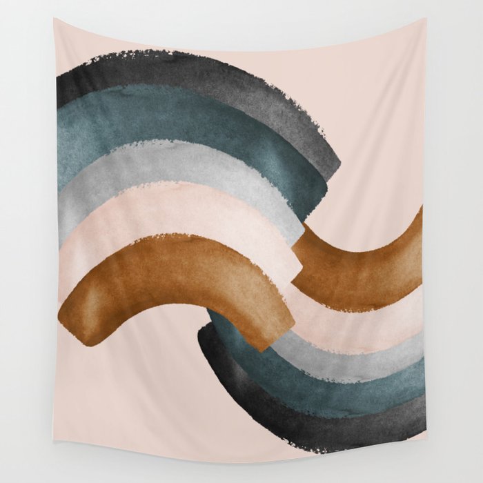 Brushstroke rainbows Wall Tapestry Gallery Image 1