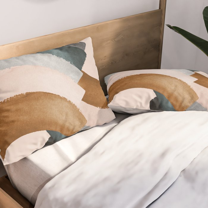Brushstroke rainbows Pillow Sham Gallery Image 2