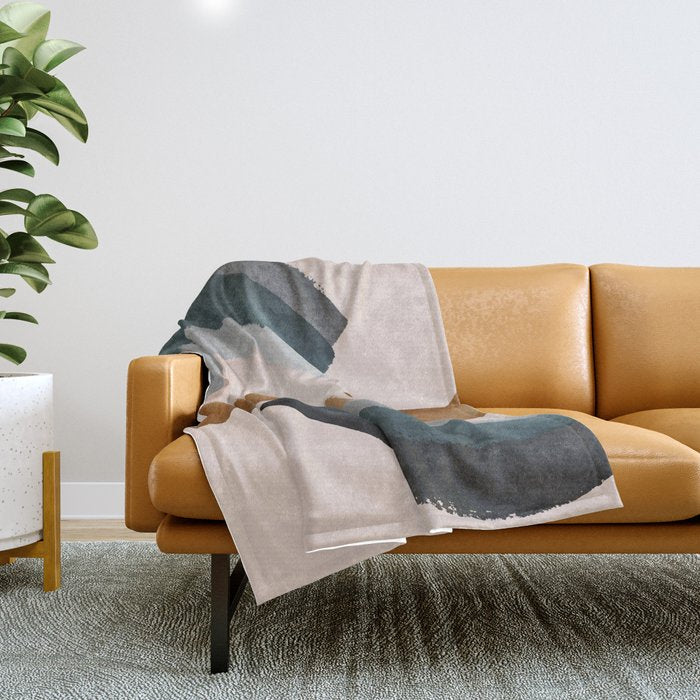 Brushstroke rainbows Throw Blanket Gallery Image 1