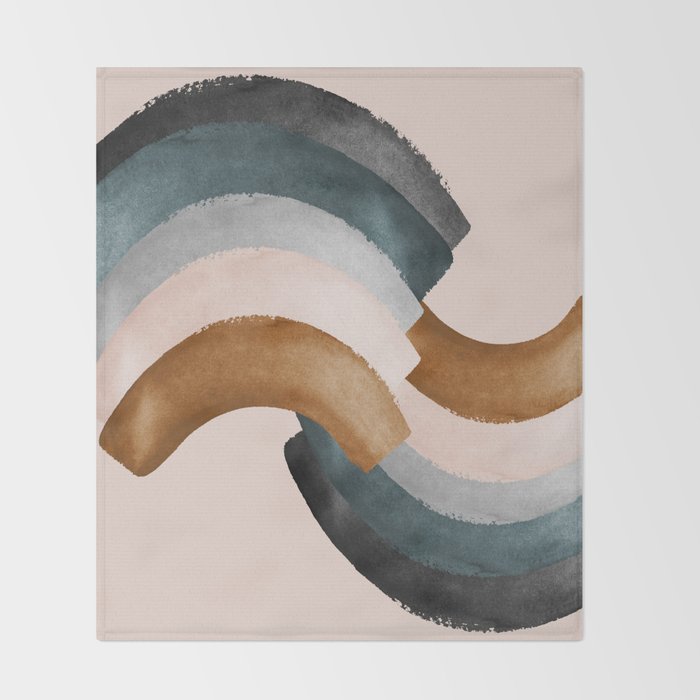 Brushstroke rainbows Throw Blanket Gallery Image 2