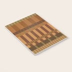 Midcentury Modern Blocks of Stripes neutral browns pattern Notebook Gallery Image 3