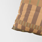Midcentury Modern Blocks of Stripes neutral browns pattern Pillow Sham Gallery Image 4