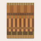 Midcentury Modern Blocks of Stripes neutral browns pattern Notebook Gallery Image 4