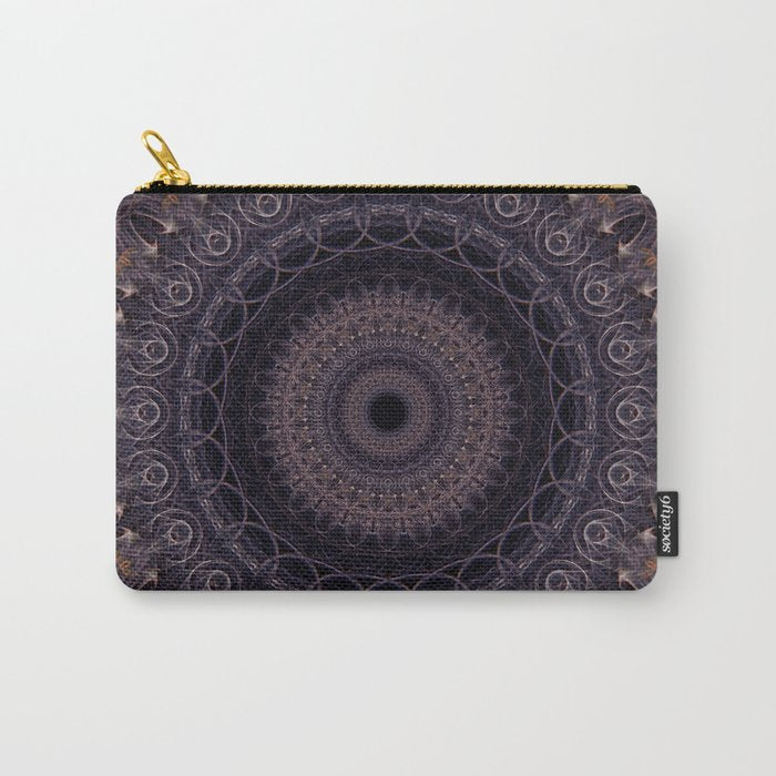 Mandala in cherry and plum tones Carry All Pouch Gallery Image 1