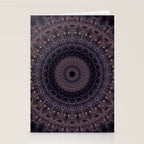 Mandala in cherry and plum tones Stationery Card Gallery Image 2