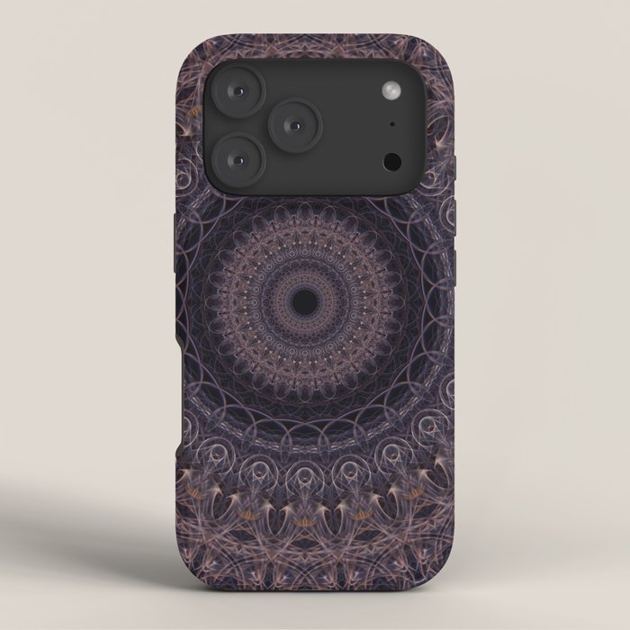 Mandala in cherry and plum tones iPhone Case Gallery Image 3