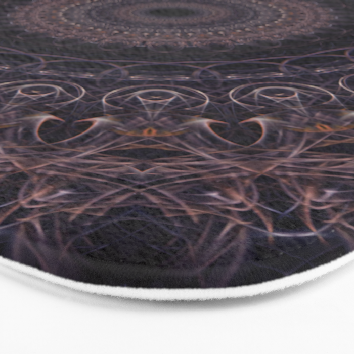 Mandala in cherry and plum tones Bath Mat Gallery Image 3