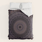 Mandala in cherry and plum tones Comforter Gallery Image 6