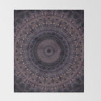 Mandala in cherry and plum tones Throw Blanket Gallery Image 2