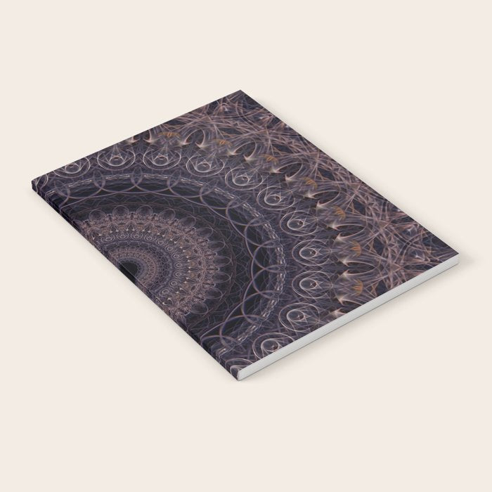 Mandala in cherry and plum tones Notebook Gallery Image 1