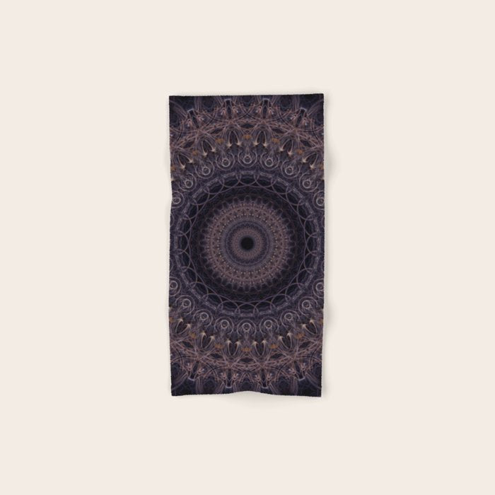 Mandala in cherry and plum tones Bath Towel Gallery Image 1