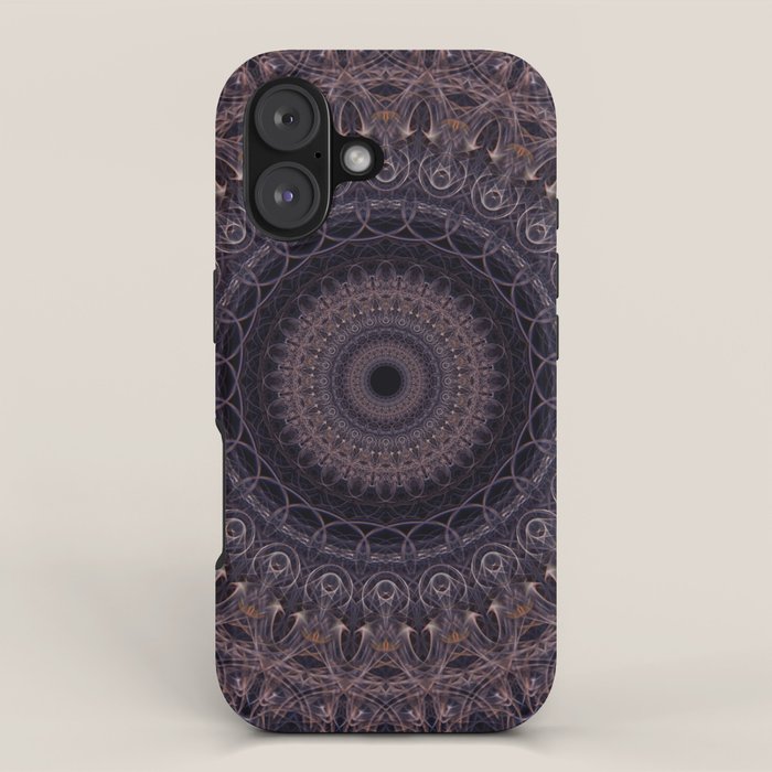 Mandala in cherry and plum tones iPhone Case Gallery Image 1