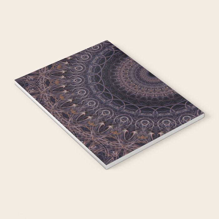 Mandala in cherry and plum tones Notebook Gallery Image 3