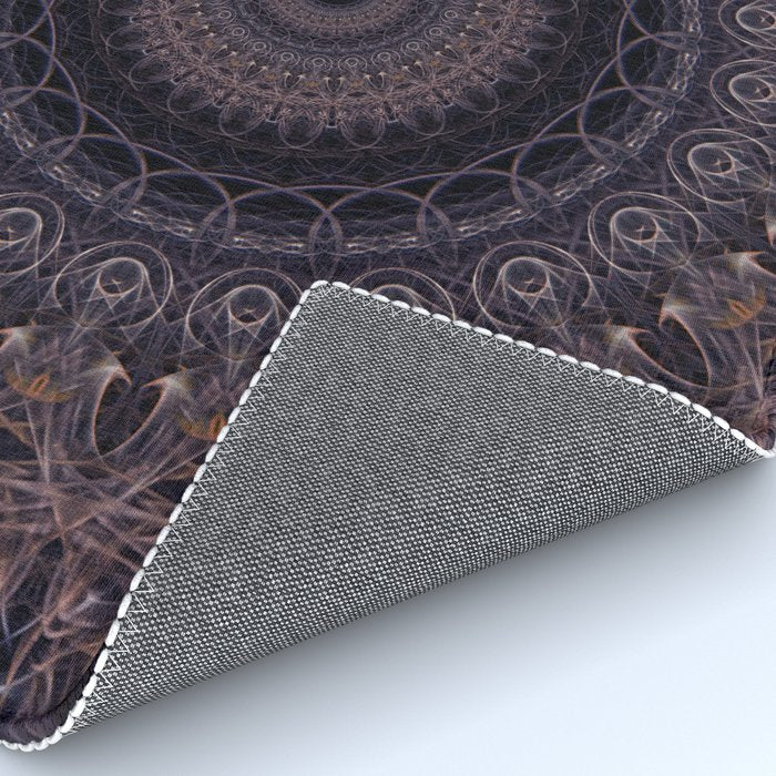Mandala in cherry and plum tones Rug Gallery Image 4