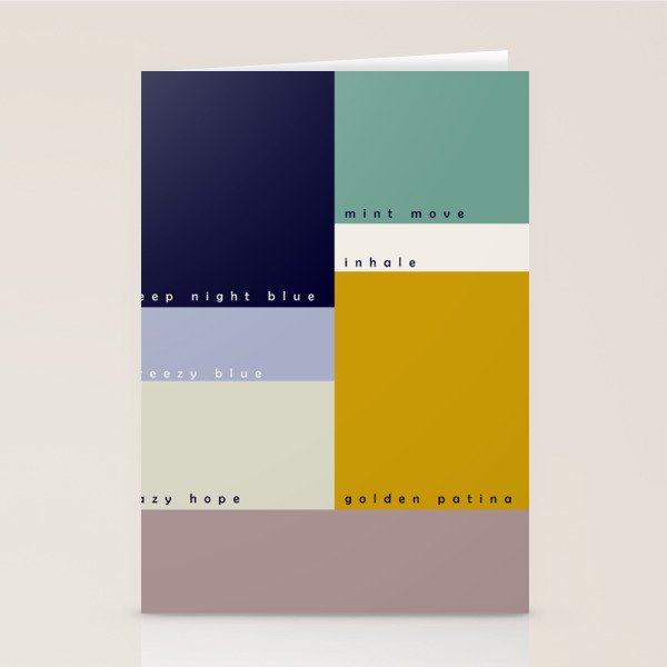 expectant iteration colored emotions Stationery Card Gallery Image 2