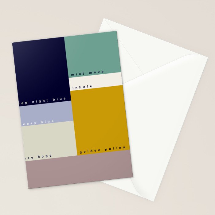 expectant iteration colored emotions Stationery Card Gallery Image 2