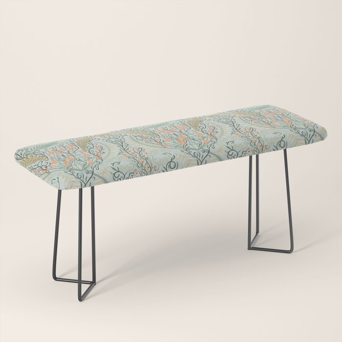 Woodland soil Morris style mint Bench Gallery Image 1