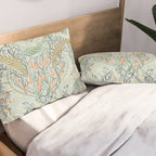 Woodland soil Morris style mint Pillow Sham Gallery Image 2
