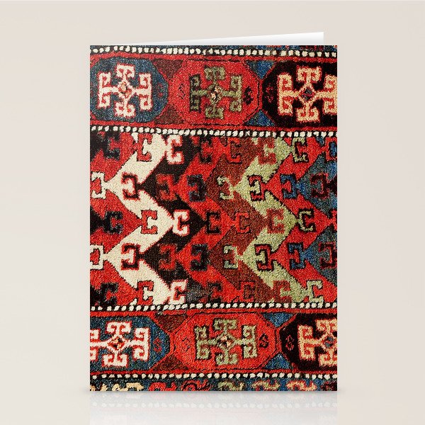 Kurdish East Anatolian Rug Print Stationery Card Gallery Image 1