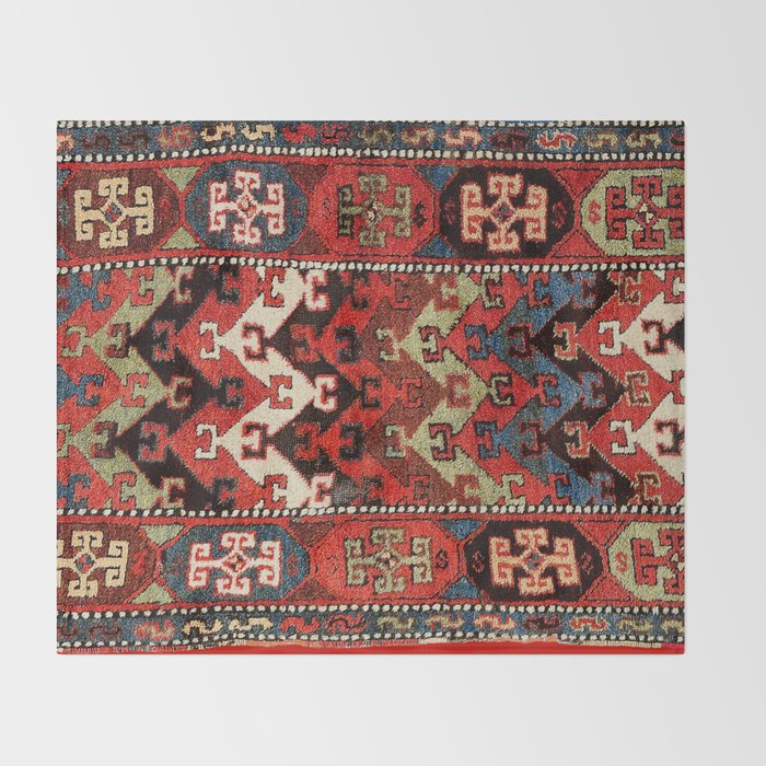 Kurdish East Anatolian Rug Print Throw Blanket Gallery Image 2