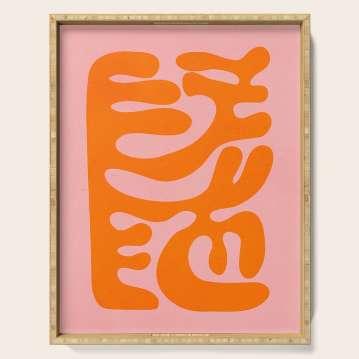 Tangerine & Sundown: Matisse Paper Cutouts 12 Serving Tray Gallery Image 1