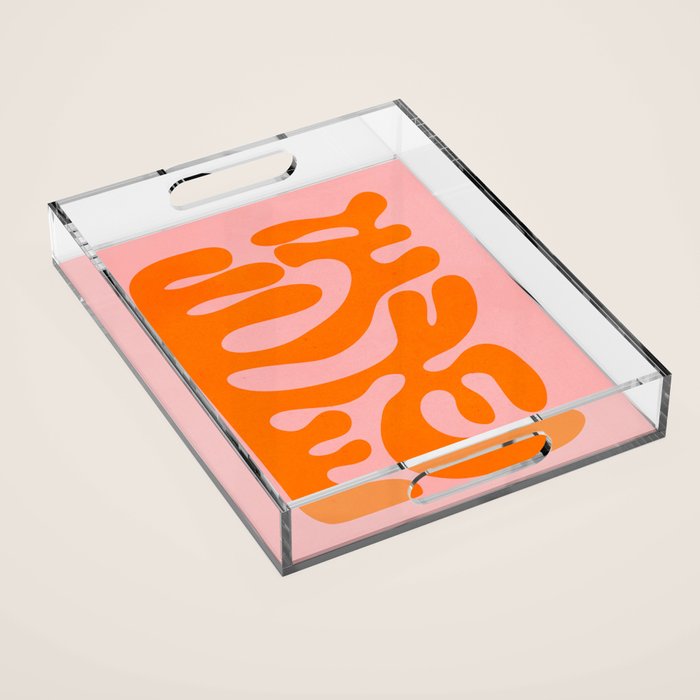 Tangerine & Sundown: Matisse Paper Cutouts 12 Acrylic Tray Gallery Image 1