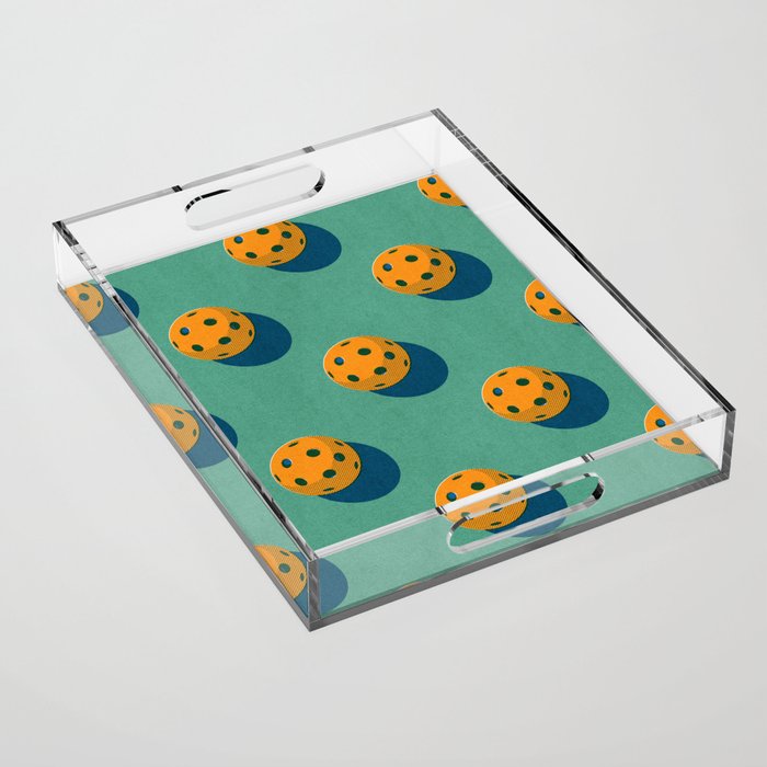 BALLS Pickleball - pattern Acrylic Tray Gallery Image 1