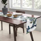 Watercolor Leaves Floral Prints Table Runner Gallery Image 2