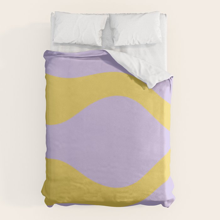 Wavy Land - Lime & Lilac Duvet Cover Gallery Image 1