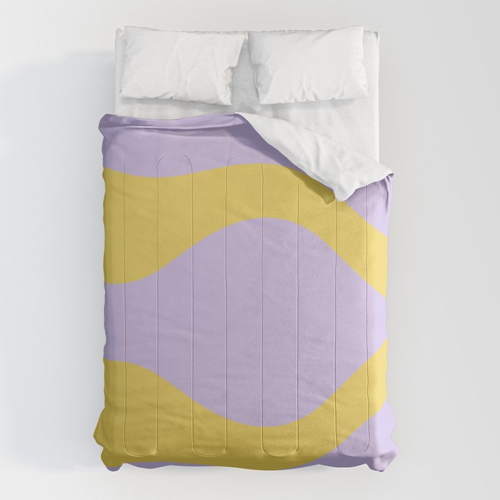 Wavy Land - Lime & Lilac Comforter Gallery Image 1