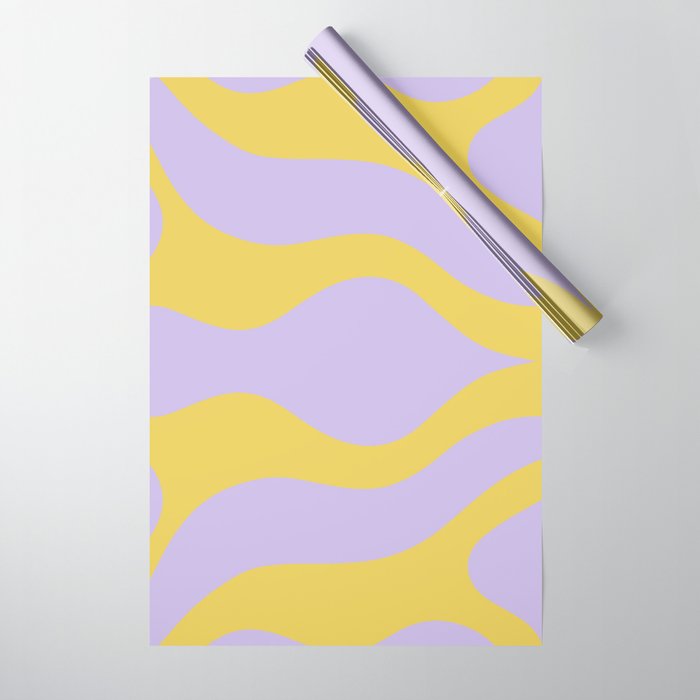Wavy Land - Lime & Lilac Wrapping Paper Gallery Image 1