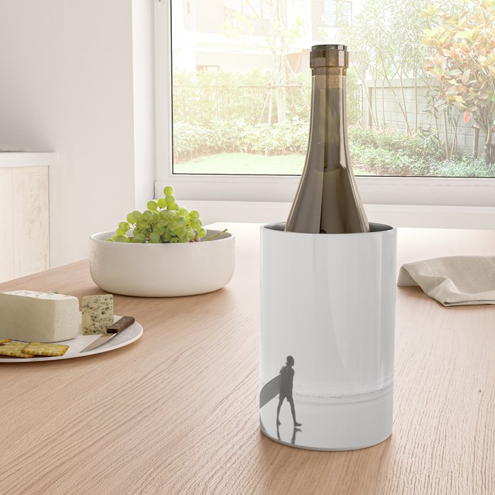 Modern Coastal Surfer Photography Wine Chiller Gallery Image 4