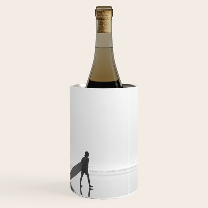 Modern Coastal Surfer Photography Wine Chiller Gallery Image 1