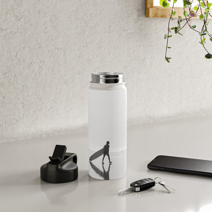 Modern Coastal Surfer Photography Water Bottle Gallery Image 4