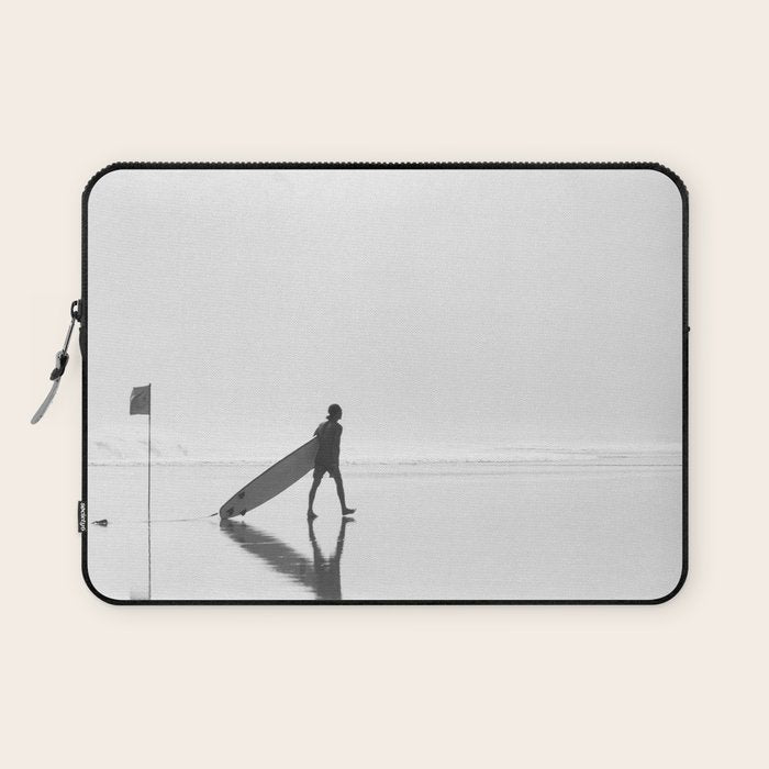 Modern Coastal Surfer Photography Laptop Sleeve Gallery Image 1