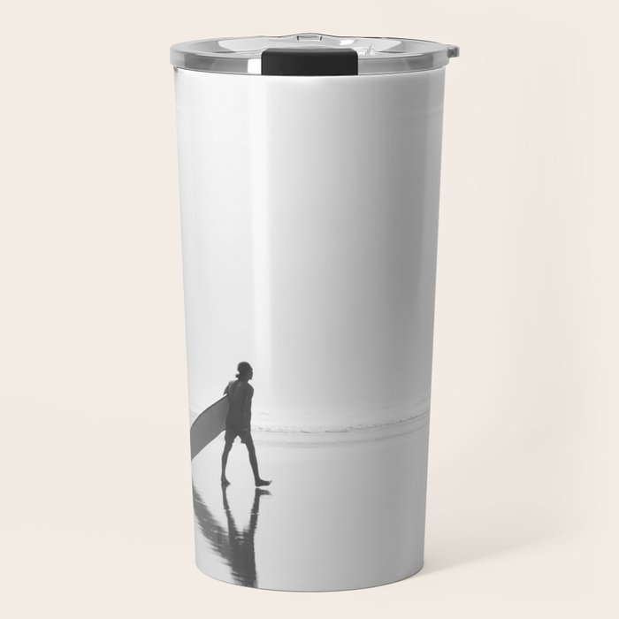 Modern Coastal Surfer Photography Travel Mug Gallery Image 1
