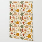 Flowery Books and Tea Wallpaper Gallery Image 2