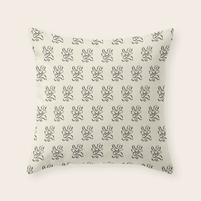 Bow ribbon 02 Throw Pillow Gallery Image 1