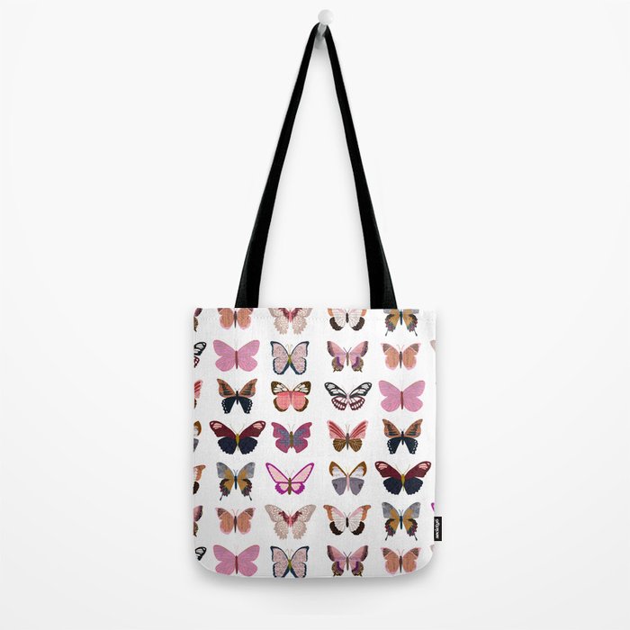 Pink Butterflies Tote Bag Gallery Image 2