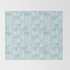 Sea Glass Tiles Watercolor Throw Blanket Gallery Image 2