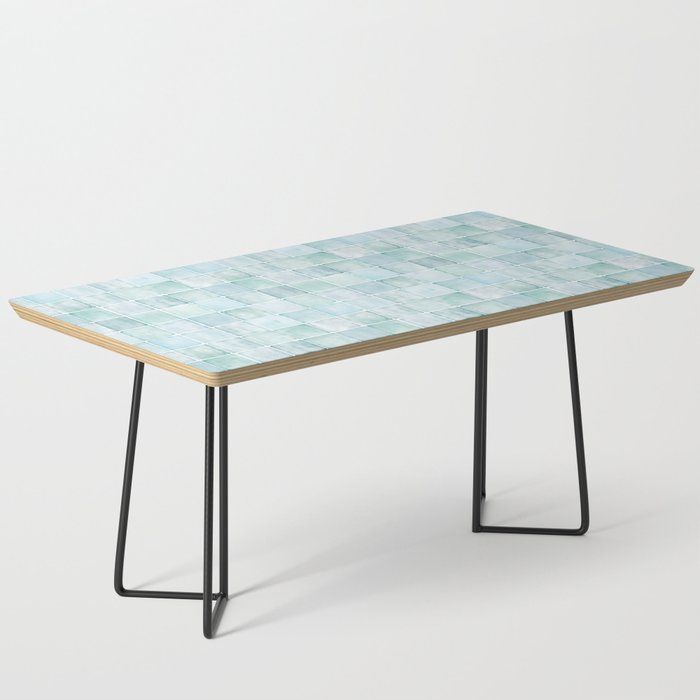 Sea Glass Tiles Watercolor Coffee Table Gallery Image 1