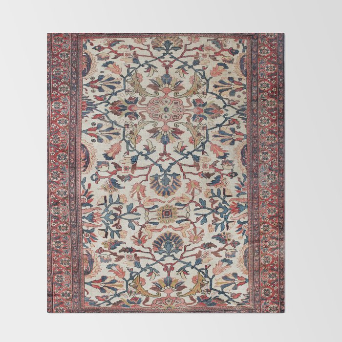 Mahal West Persian Rug Print Throw Blanket Gallery Image 2