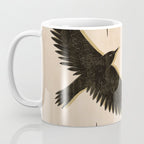 Black birds flying with the Moon Coffee Mug Gallery Image 3