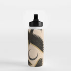 Black birds flying with the Moon Water Bottle Gallery Image 2