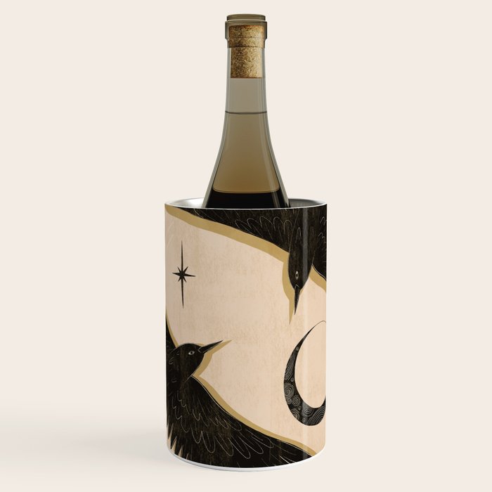 Black birds flying with the Moon Wine Chiller Gallery Image 1