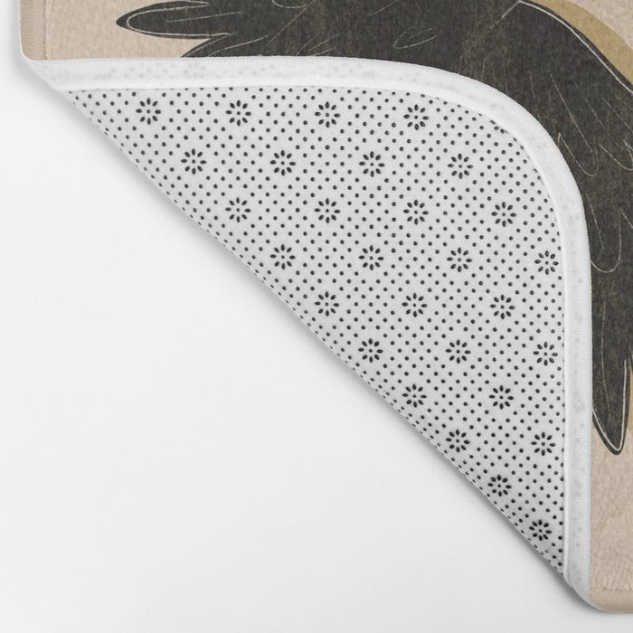 Black birds flying with the Moon Bath Mat Gallery Image 2