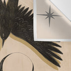 Black birds flying with the Moon Wall Tapestry Gallery Image 3