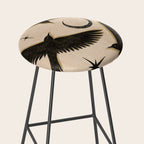 Black birds flying with the Moon Stool Gallery Image 2