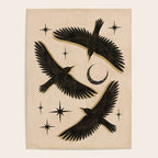 Black birds flying with the Moon Poster Gallery Image 4